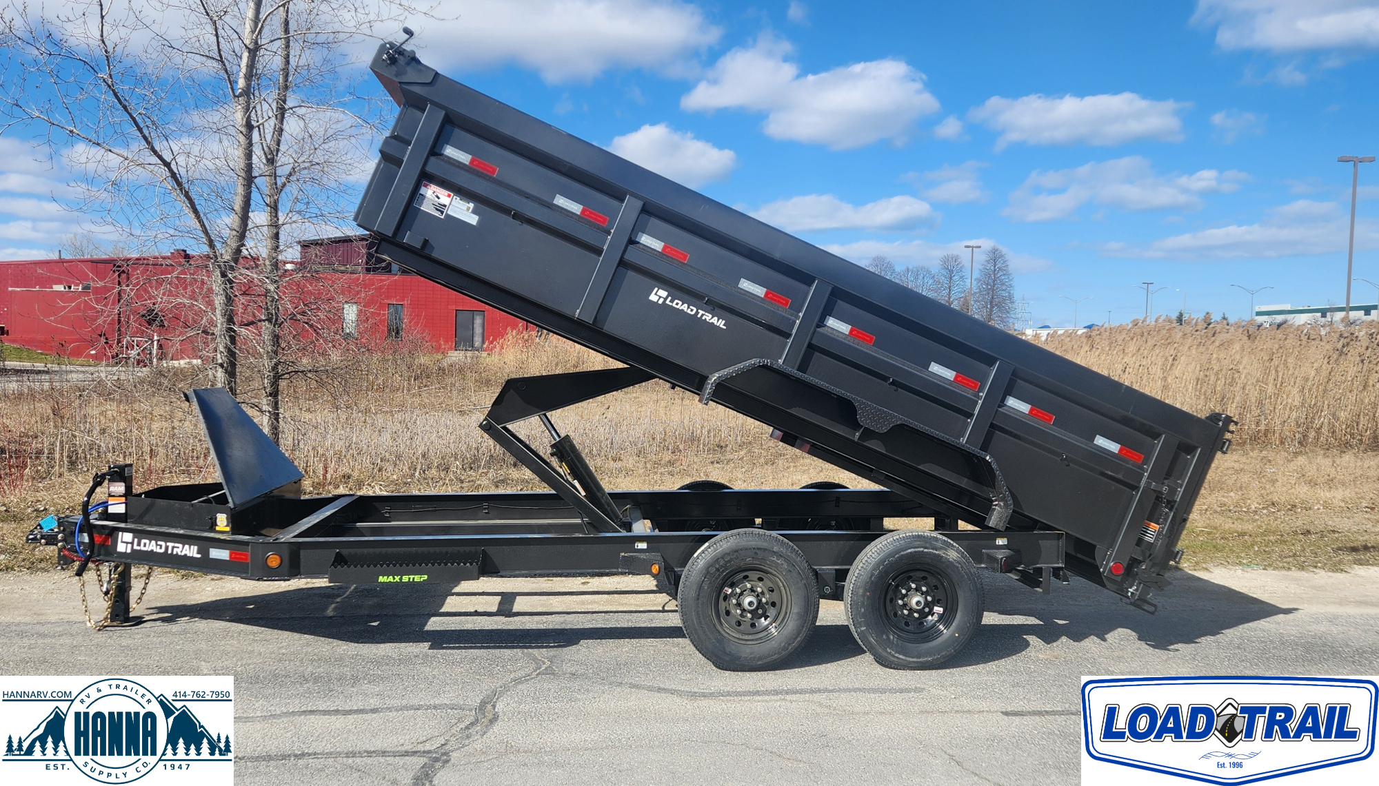 Load Trail 83" X 16' Tandem Axle 14,000 Lb Low Profile Dump Trailer with 3' Sides- Gun Metal Gray